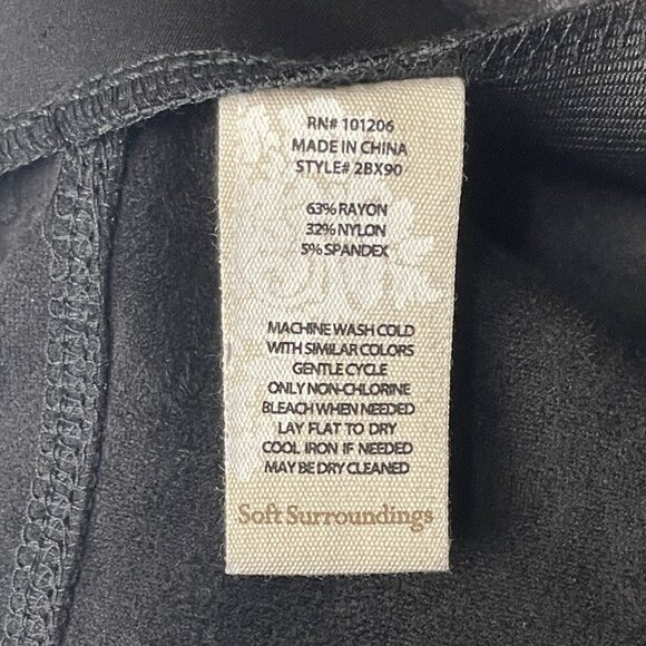 Soft Surroundings Pants Womens‎ Medium Skylar Legging Ankle Black Metallic - Picture 14 of 14